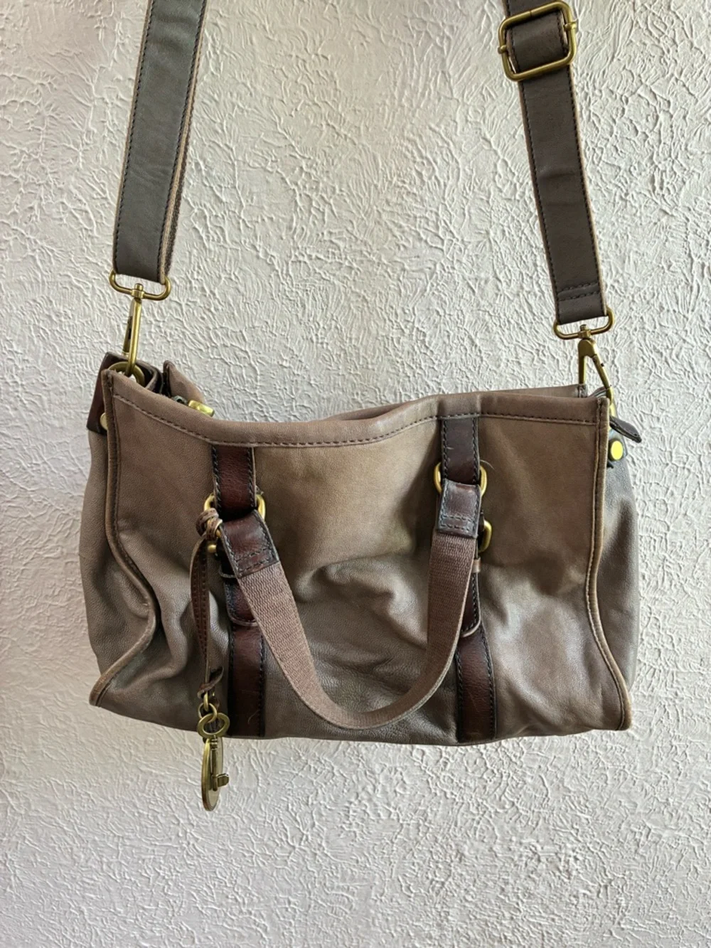 Fossil 1954 Long Live Vintage Satchel Crossbody Brown